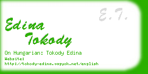 edina tokody business card